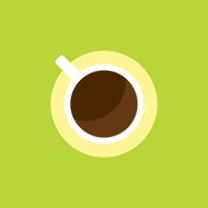 Coffee cup modern minimal flat design style vector illustration