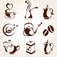 Coffee and tea icons N7