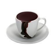 White porcelain Cup with hot chocolate