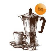 Vintage vector coffee illustration N2