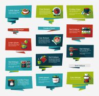 Coffee flat banner background set eps10 N35