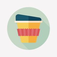 takeaway coffee flat icon with long shadow eps10 N46