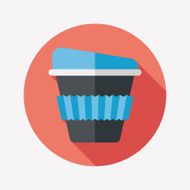takeaway coffee flat icon with long shadow eps10 N49