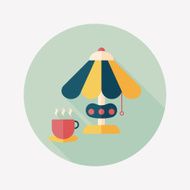 coffee time flat icon with long shadow eps10 N9