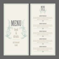 Restaurant Menu Design Vector Illustration N5