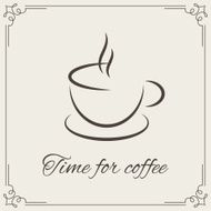 Coffee design with old vintage frame N2