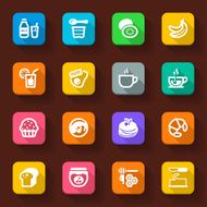 Beakfast flat icons