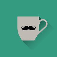 Cup with mustache icon