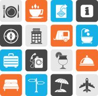 Silhouette Traveling and vacation icons