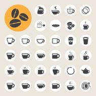 Coffee and Tea cup icon set N2