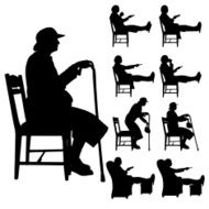 Vector silhouette of a woman N173