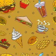 Seamless background - Fastfood