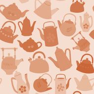Teapots Seamless pattern