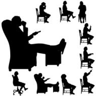 Vector silhouette of a woman N174