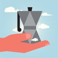 Hand with percolator