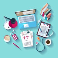 Medical workplace Flat design