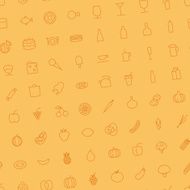 Seamless background pattern for food and drinks