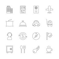 Hotel icons set N5