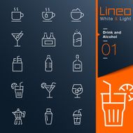 Lineo White &amp; Light - Drink and Alcohol outline icons N2