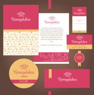 Vector stationery template design for cafe sweets confectioner