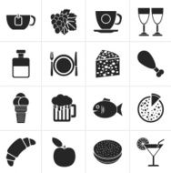 Black Food Drink and beverage icons