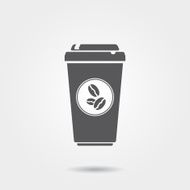 Disposable coffee cup icon N3