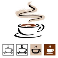 Coffee cup icon set N5