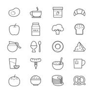 Breakfast Icons Line