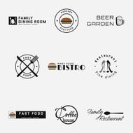 Fast food badges logos and labels for any use