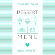 Dessert Menu Card Design template N2