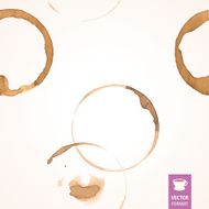 Vector Illustration with coffee stain &amp; drop isolated on white N11