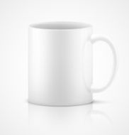 White 3d photorealistic ceramic cup