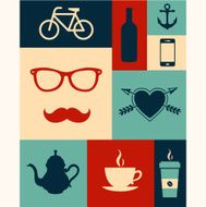 Vector illustration in Hipster Lifestyle Coffee logo set N2