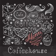 Hand drawn elements for design menu