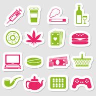 addiction stickers