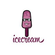 icecream with face in sunglasses