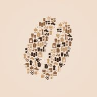 coffee icons like bean eps10