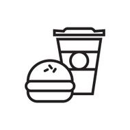 Fast Food Icon Outlined