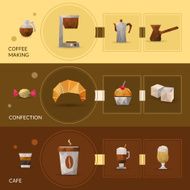 Poligonal Coffee And Confectionery Banner