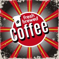 Coffee Fresh Brewed Vector Poster