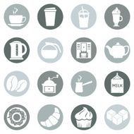 Vector Set of Coffee Icons Icons for Shop N7