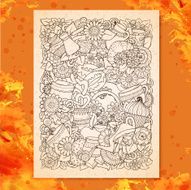 Coffee and Tea Sketchy Doodles Breakfast Tea Invite Love Background