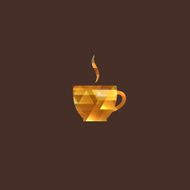 illustration with diamond coffee cup