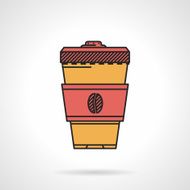 Flat vector icon for coffee cup