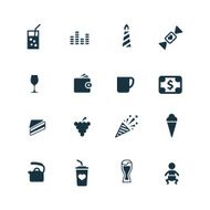cafe icons set N4