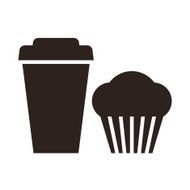 Muffin and coffee to go icon N3