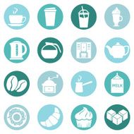 Vector Set of Coffee Icons Icons for Shop N8