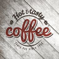 Vintage retro coffee vector labels on the old wood texture N9