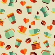 Coffee icon set pattern N2