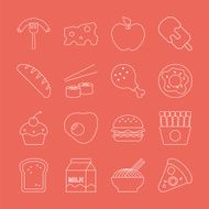 food line icon set N4